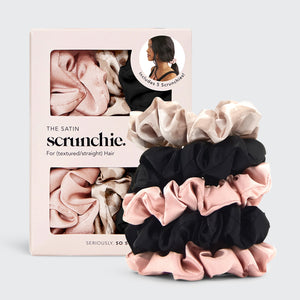 Scrunchies per dormire in raso assortiti