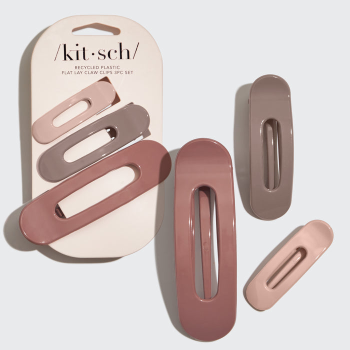 Flat Lay Claw Clip 3kpl Flat- Terracotta