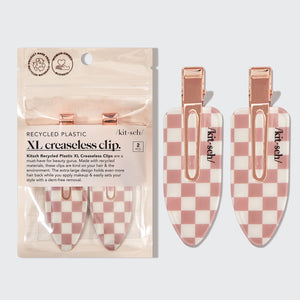 Kierrätysmuovi XL Creaseless Clips 2pc Set - Terracotta Checker