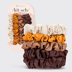 Satin Petite Scrunchies 5-dels set - Sedona