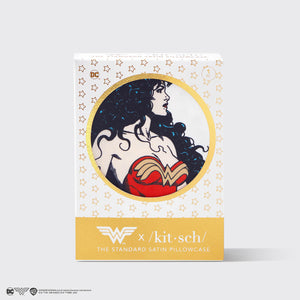 Wonder Woman x Kitsch Satijnen Kussensloop - Geloof in Wonder