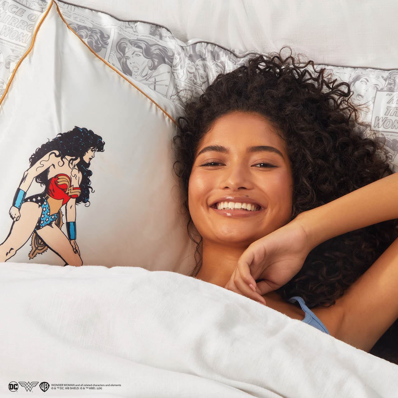 Wonder Woman x Kitsch Satin Kuddfodral - Believe In Wonder