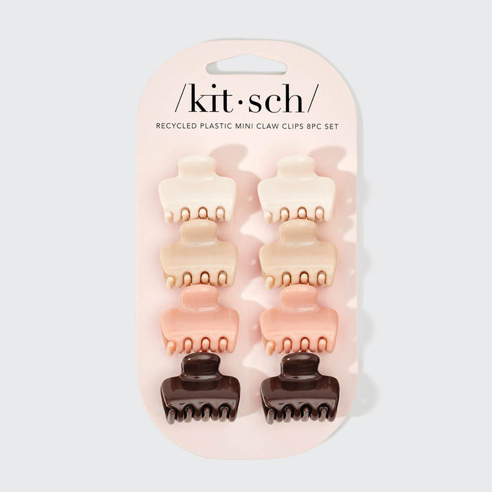 Kierrätetty muovi Mini Puffy Claw Clips 8pc Set - ruusunpuu