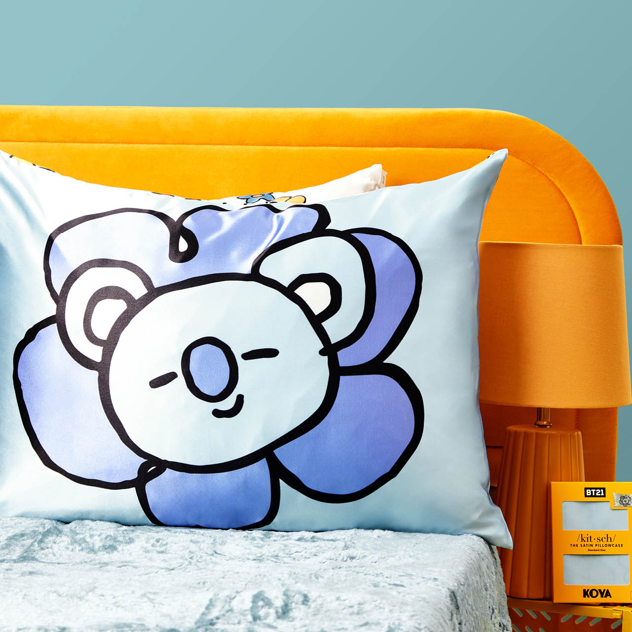 BT21 x Kitsch Satiini tyynyliina Standard - Koya - Koya