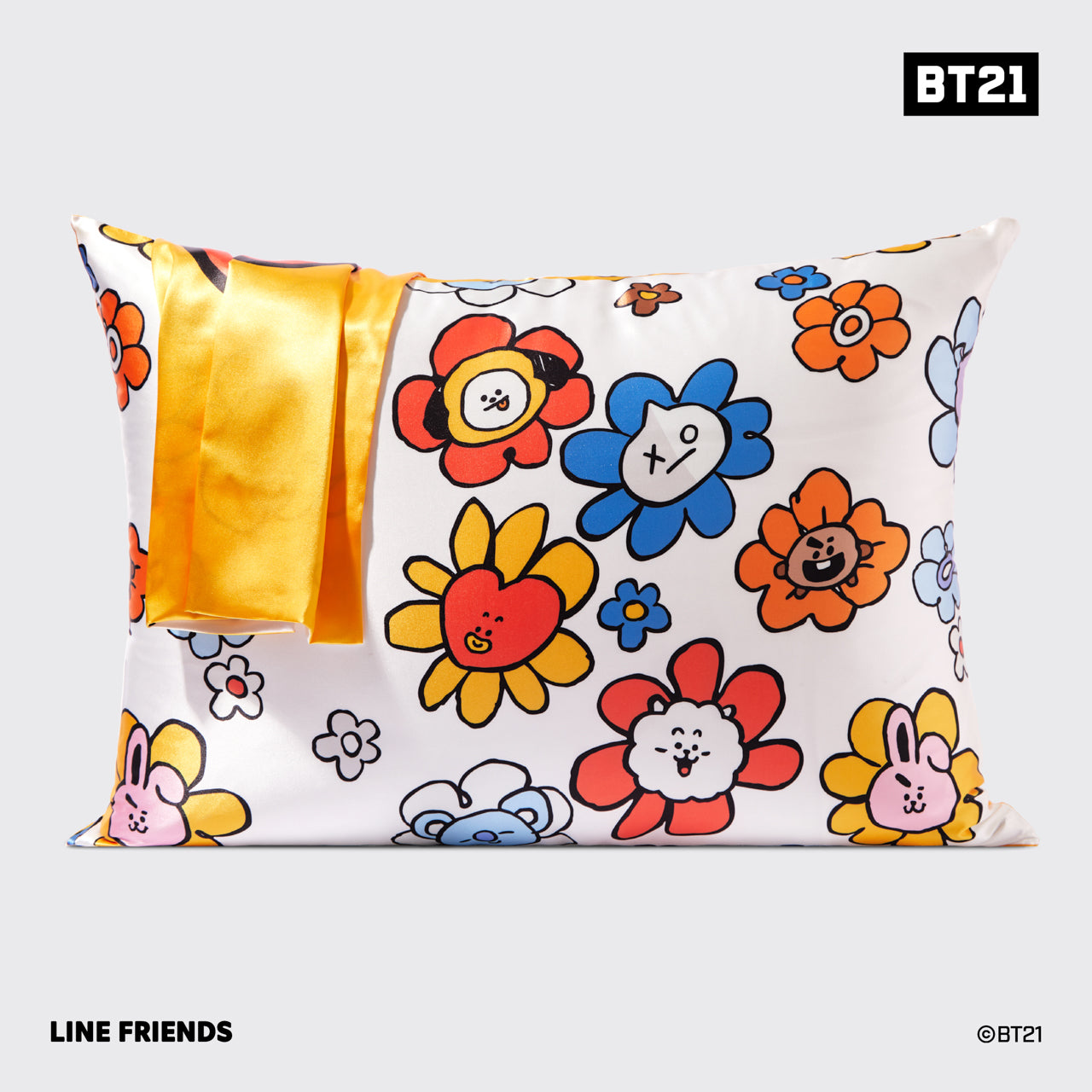 BT21 x Kitsch Satiini tyynyliina Standard - Chimmy