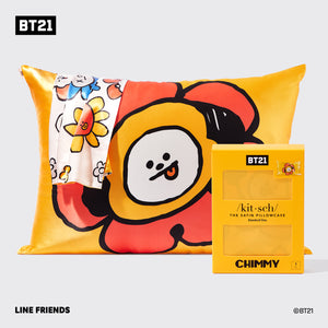 BT21 x Kitsch Satiini tyynyliina Standard - Chimmy