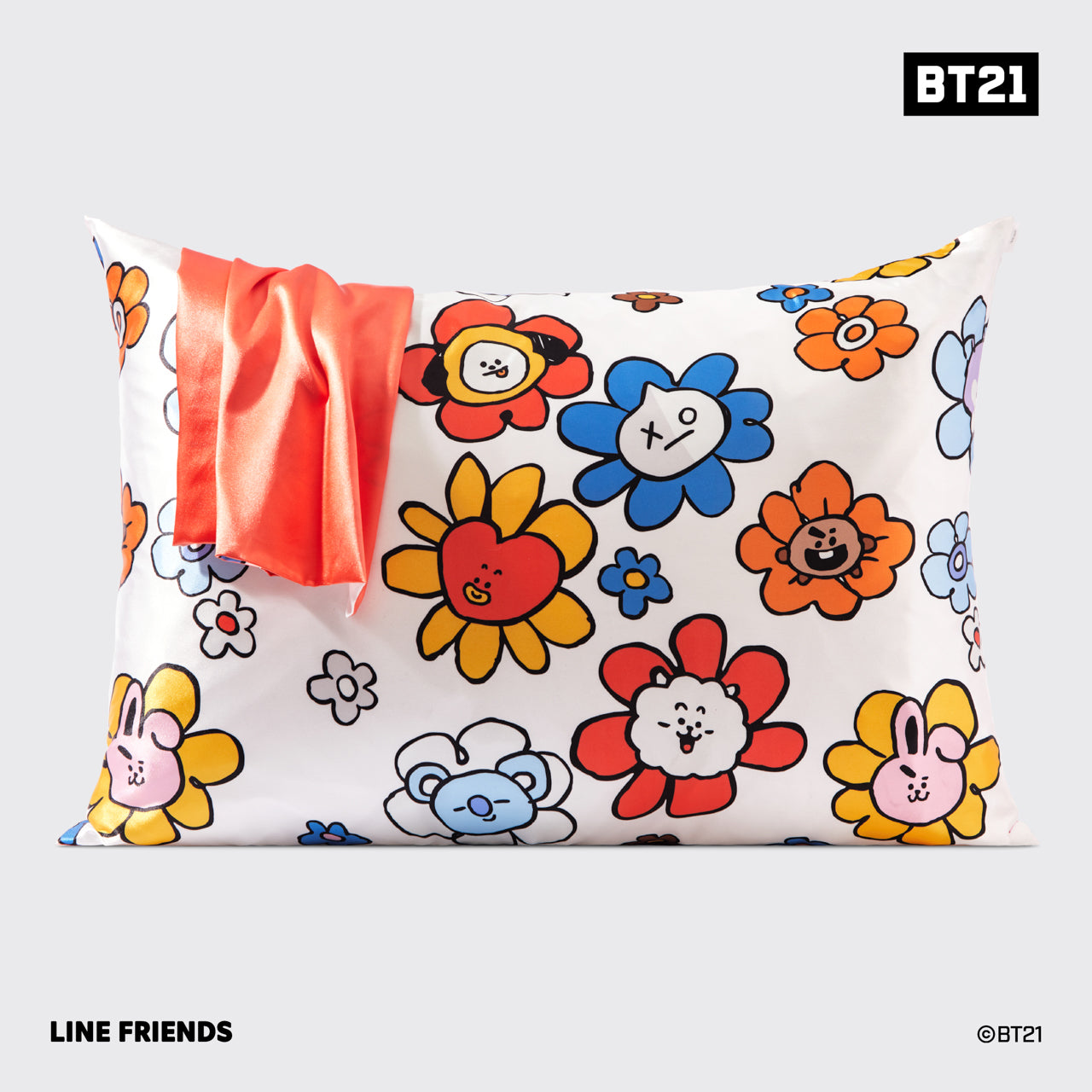 BT21 x Kitsch Satiini tyynyliina Standard - Tata