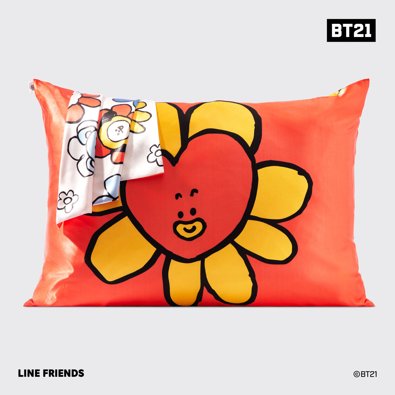 BT21 x Kitsch Satiini tyynyliina Standard - Tata