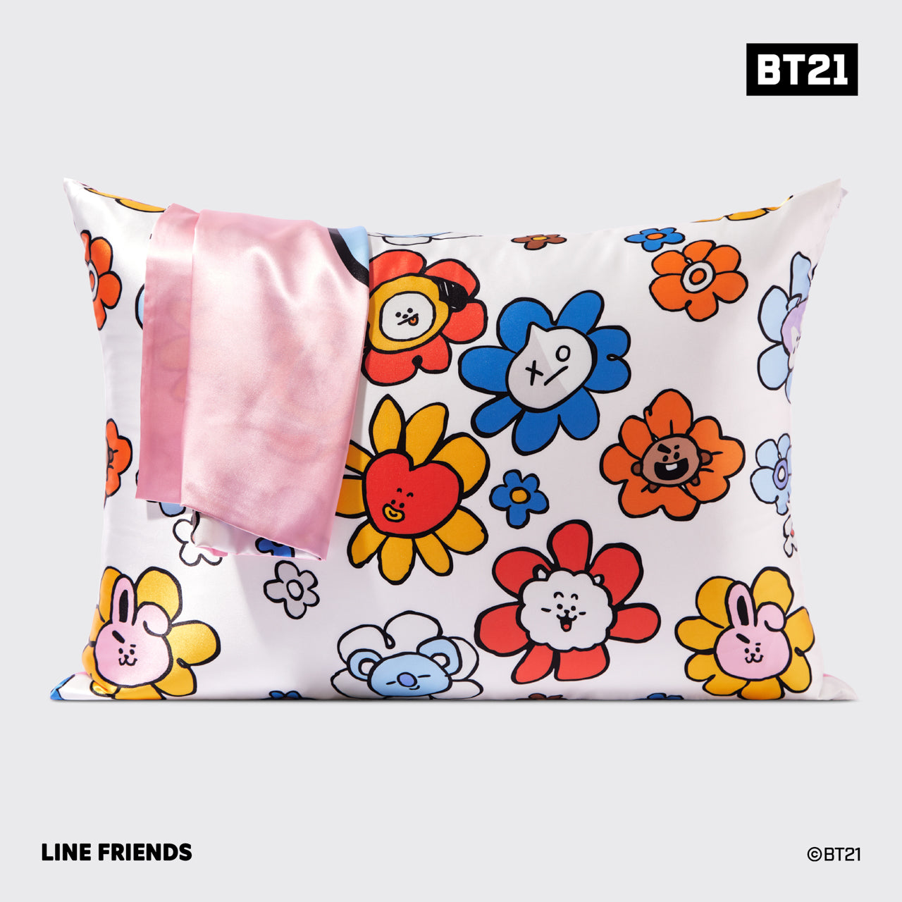 BT21 x Kitsch Satiini tyynyliina Standard - Cooky - Cooky