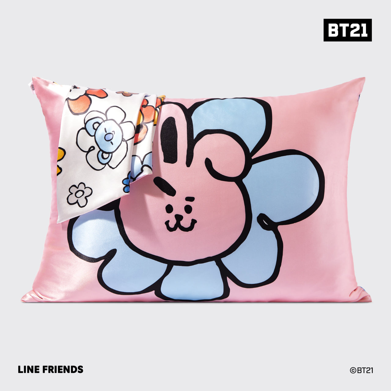 BT21 x Kitsch Satiini tyynyliina Standard - Cooky - Cooky