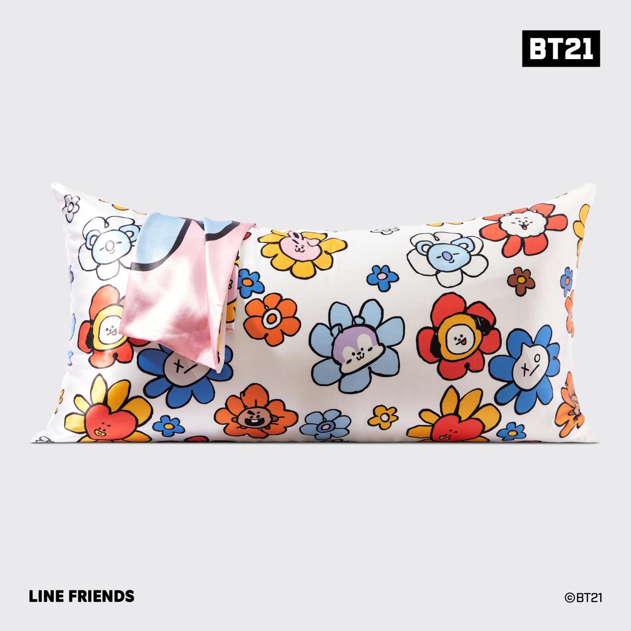 BT21 x Kitsch Satiini tyynyliina kuningas - Cooky