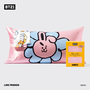 BT21 x Kitsch Satiini tyynyliina kuningas - Cooky