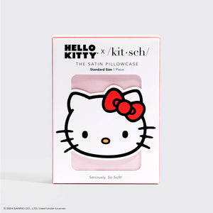 Kitsch x Hello Kitty Satin Kuddfodral - Rosa Hello Kitty ansikte