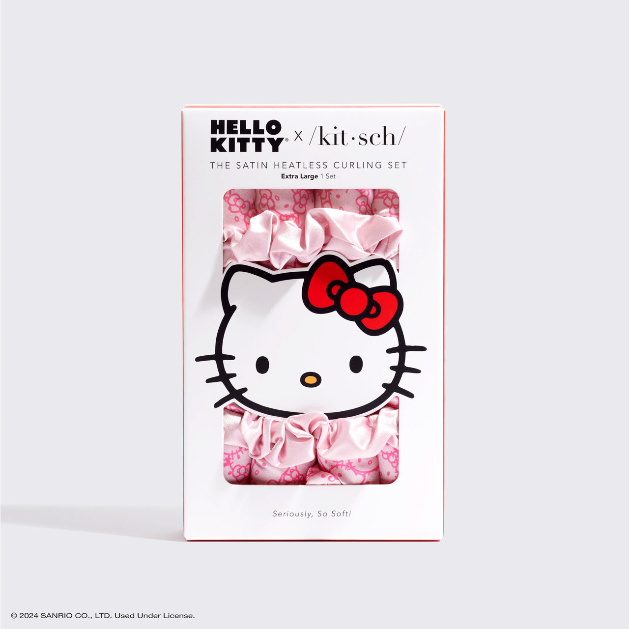 Kitsch x Hello Kitty Set arricciacapelli XL senza calore - Facce di Hello Kitty