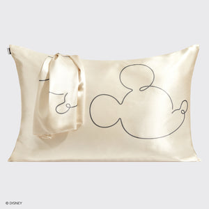 Kitsch & Mickey e Minnie Federa di raso standard Mr. Mouse - Crema