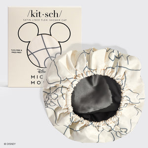 Mickey/Minnie x Kitsch Satijn Gevoerde Flexi Douchemuts - Mickey Doolhof