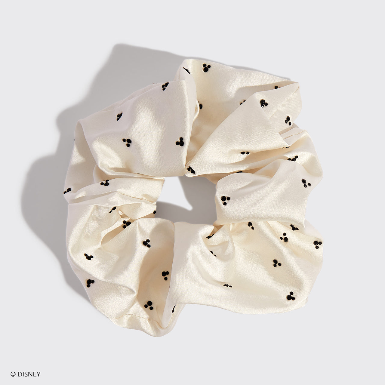 Kitsch x Mickey and Minnie Rhinestone Scrunchie - Cream