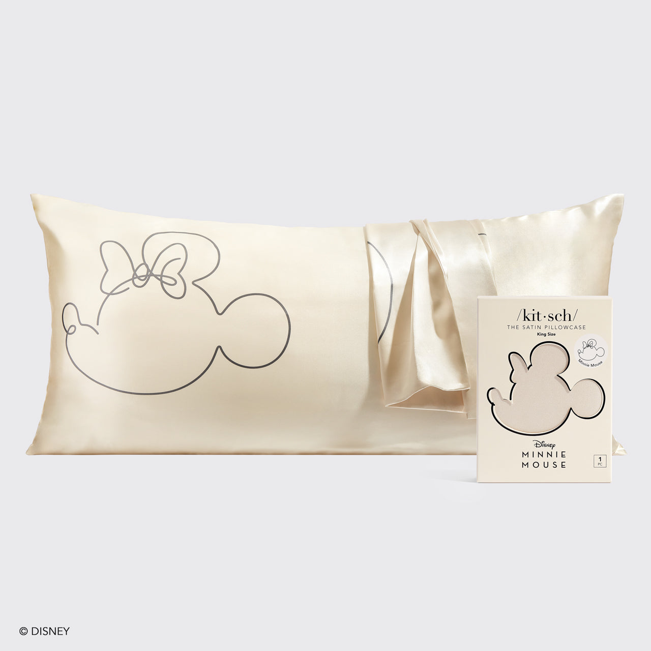 Kitsch x Mickey and Minnie Satin Pillowcase King Mrs. Mouse