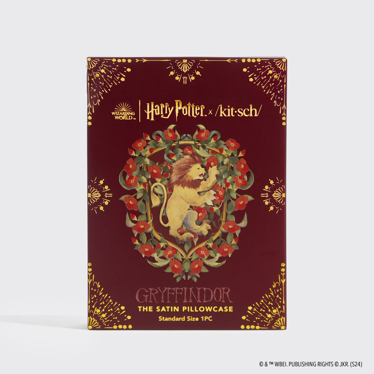 Harry Potter x Kitsch Satin örngott Standard - Gryffindor