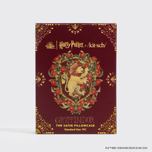 Harry Potter x Kitsch Satin-Kissenbezug Standard - Gryffindor