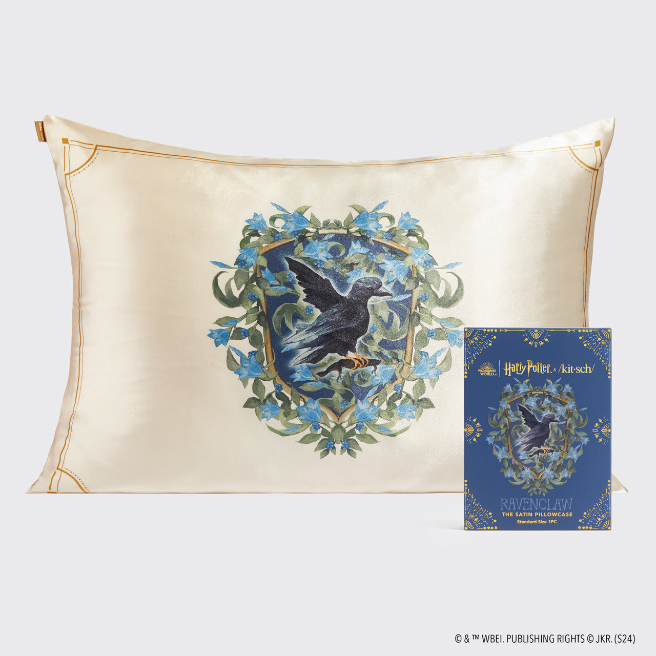 Harry Potter x Kitsch Satin örngott Standard - Ravenclaw