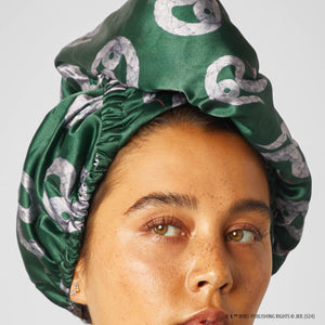 Harry Potter x Kitsch in satijn gewikkelde haarhanddoek - Slytherin