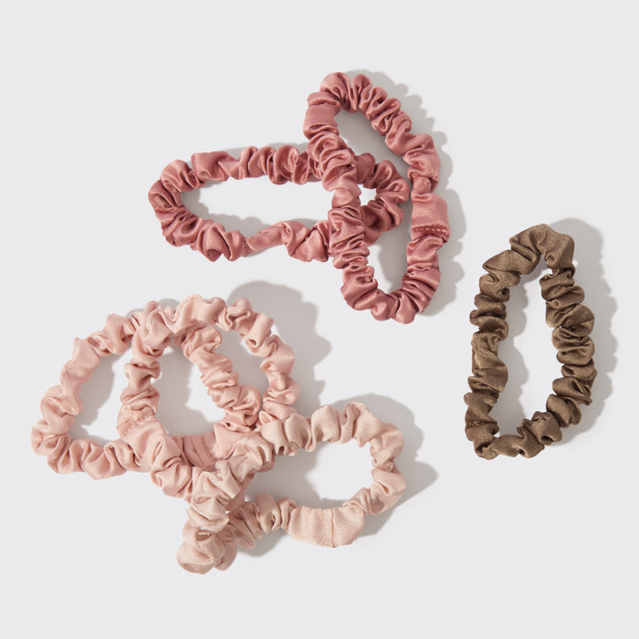 Limited Edition Ultra Petite Scrunchies 6 st Set - Terracotta