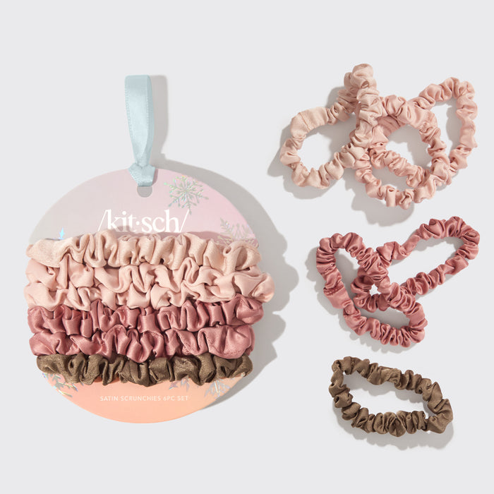 Limited Edition Ultra Petite Scrunchies 6 st Set - Terracotta