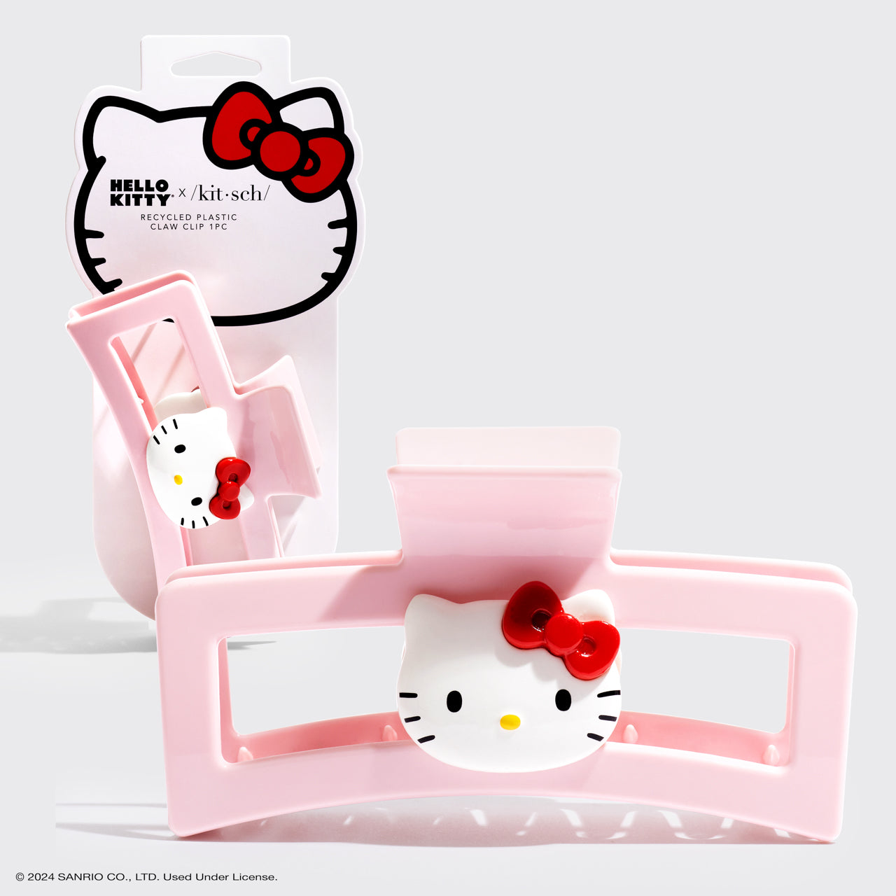 Hello Kitty x Kitsch Plástico Reciclado Jumbo Forma Abierta Pinza Garra 1pc - Cara Hello Kitty