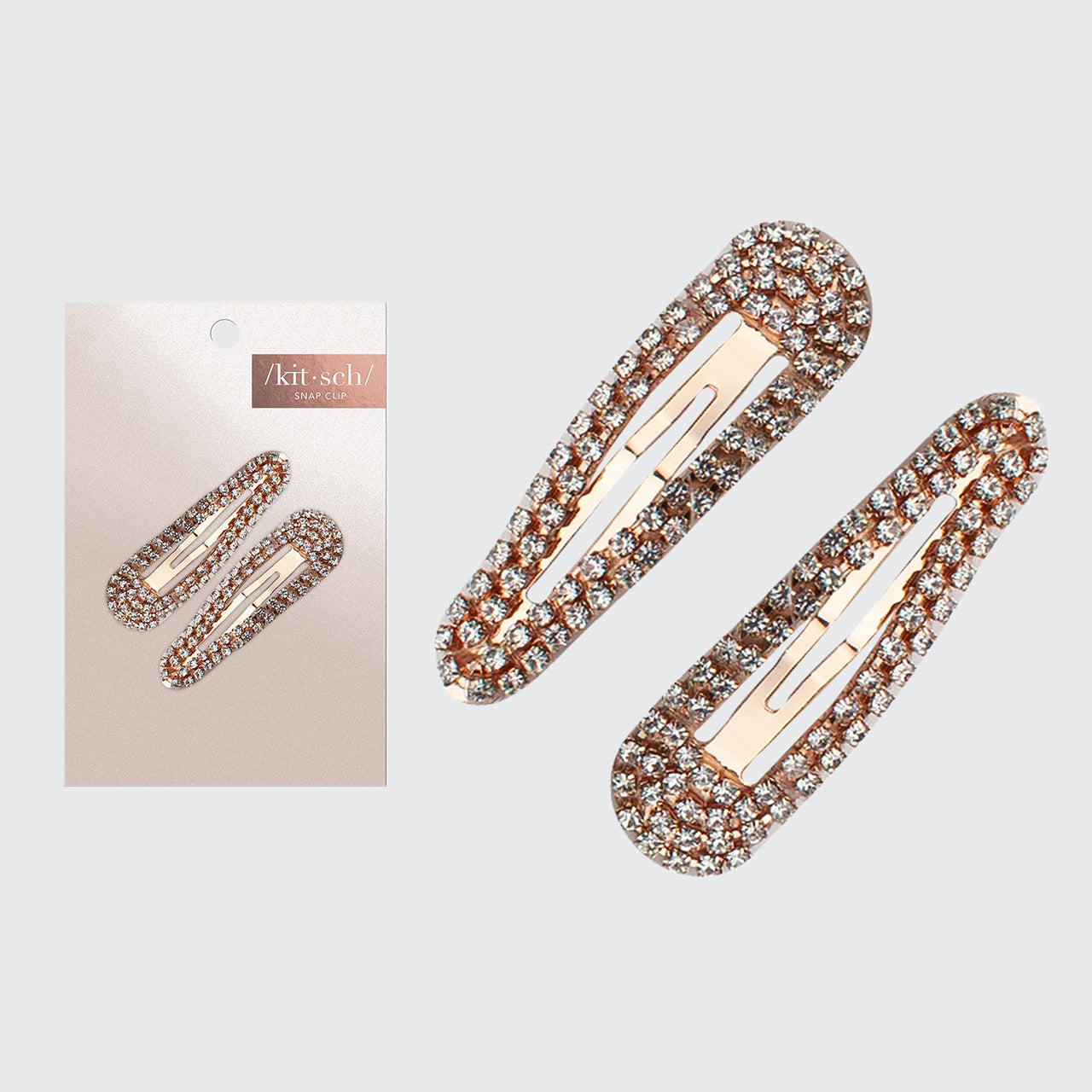 Mini-Strass-Schnappclips - Roségold