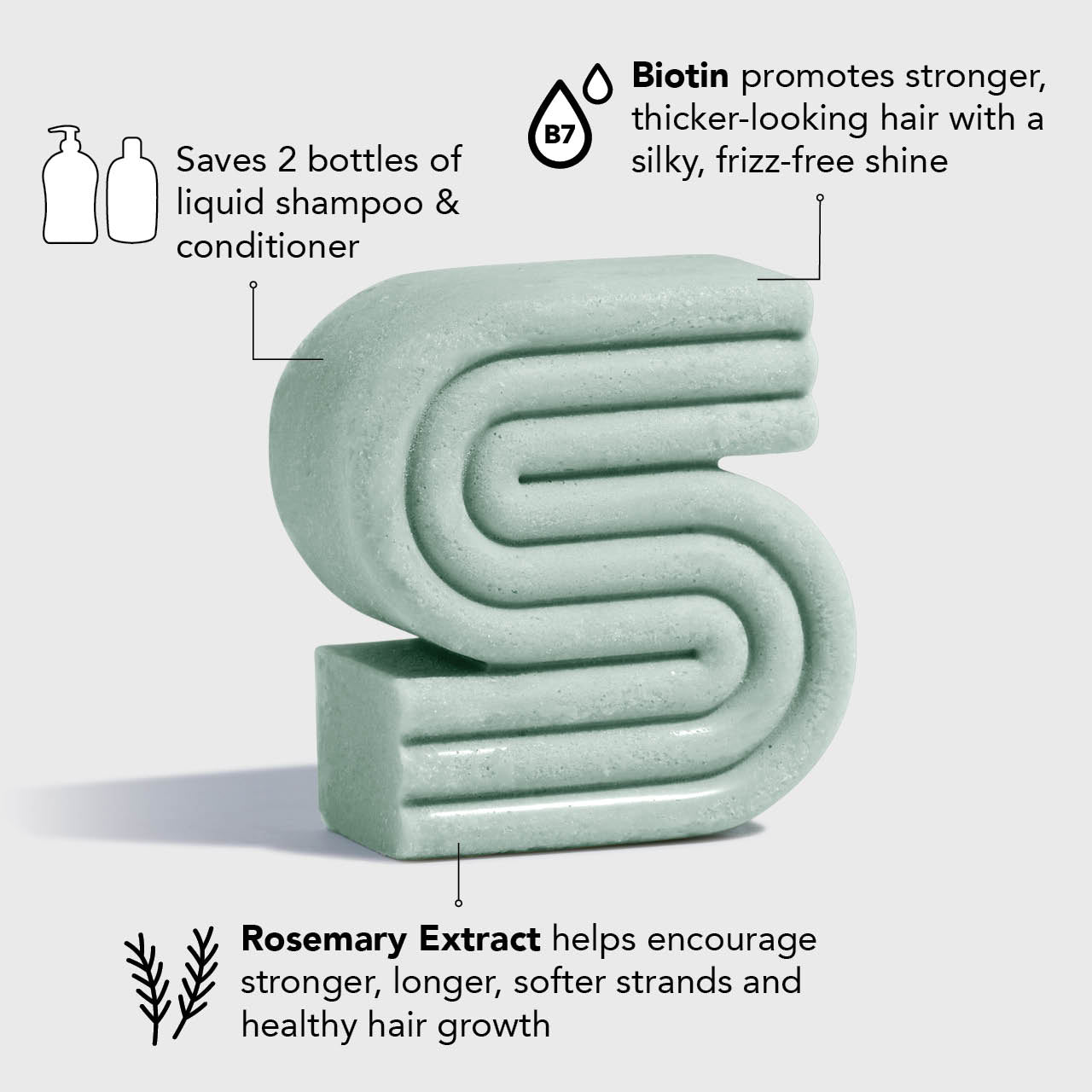 Volumizing Solid Shampoo Rozemarijn & Biotine