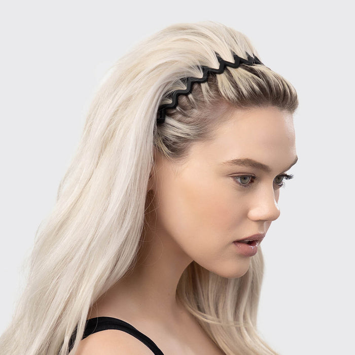 Zig Zag Headband 2pc - Black & Tort