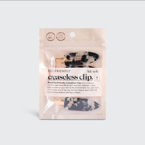 Creaseless Clips 4pc Set - Black Terrazzo